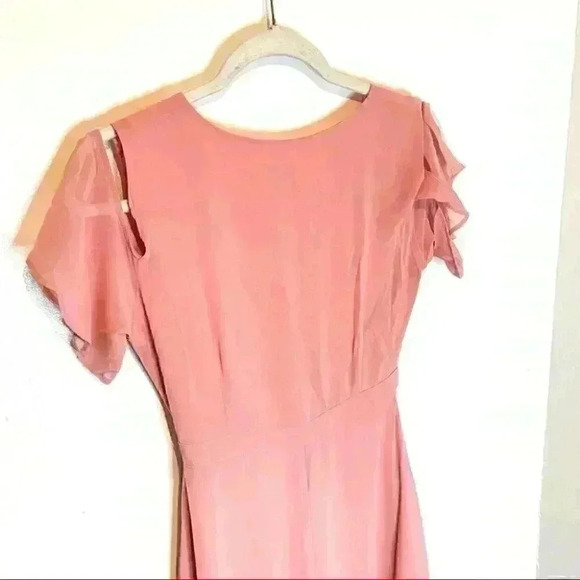 NWT BB Dakota RSVP Cross My Heart Wrap Maxi Dress Pink - Picture 8 of 8
